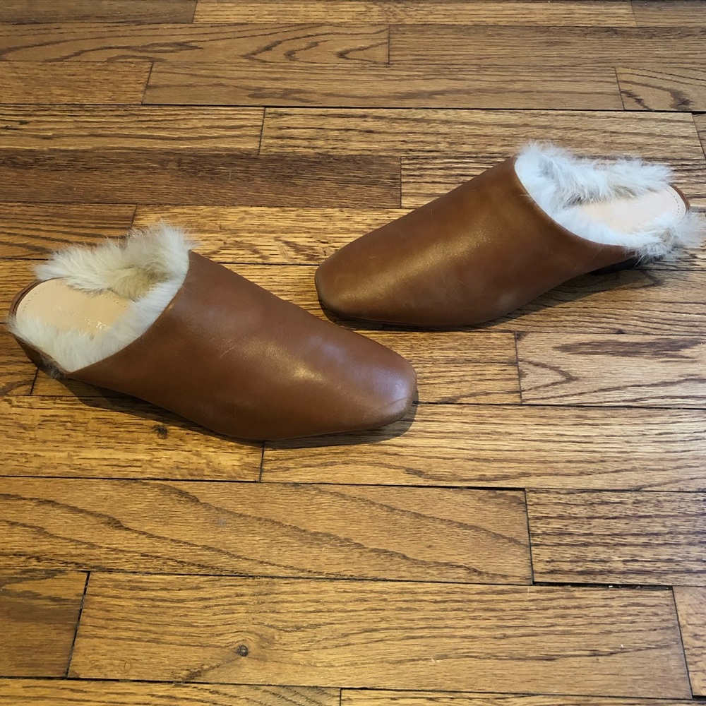 Leather mules with fur trim - Pour La Victoire - Picture 6 of 8
